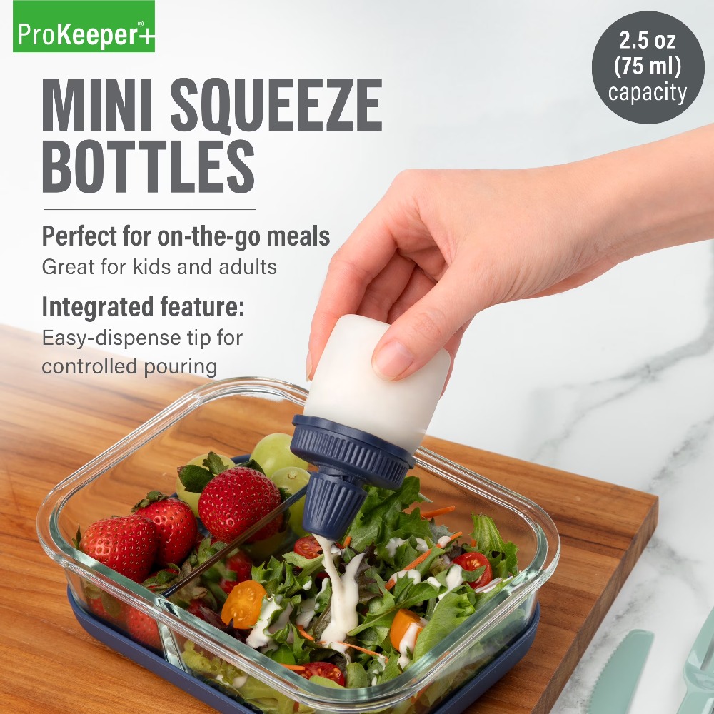 シリコン製スクイーズボトル ブルー 再利用可能な食品保存容器 - Food Storage Silicone のレビューと価格