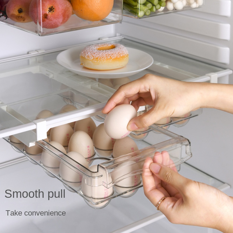 冷蔵庫卵収納ボックス、引き出しスタイルの食品と果物の収納ボッ - Egg Storage Holder のレビューと価格