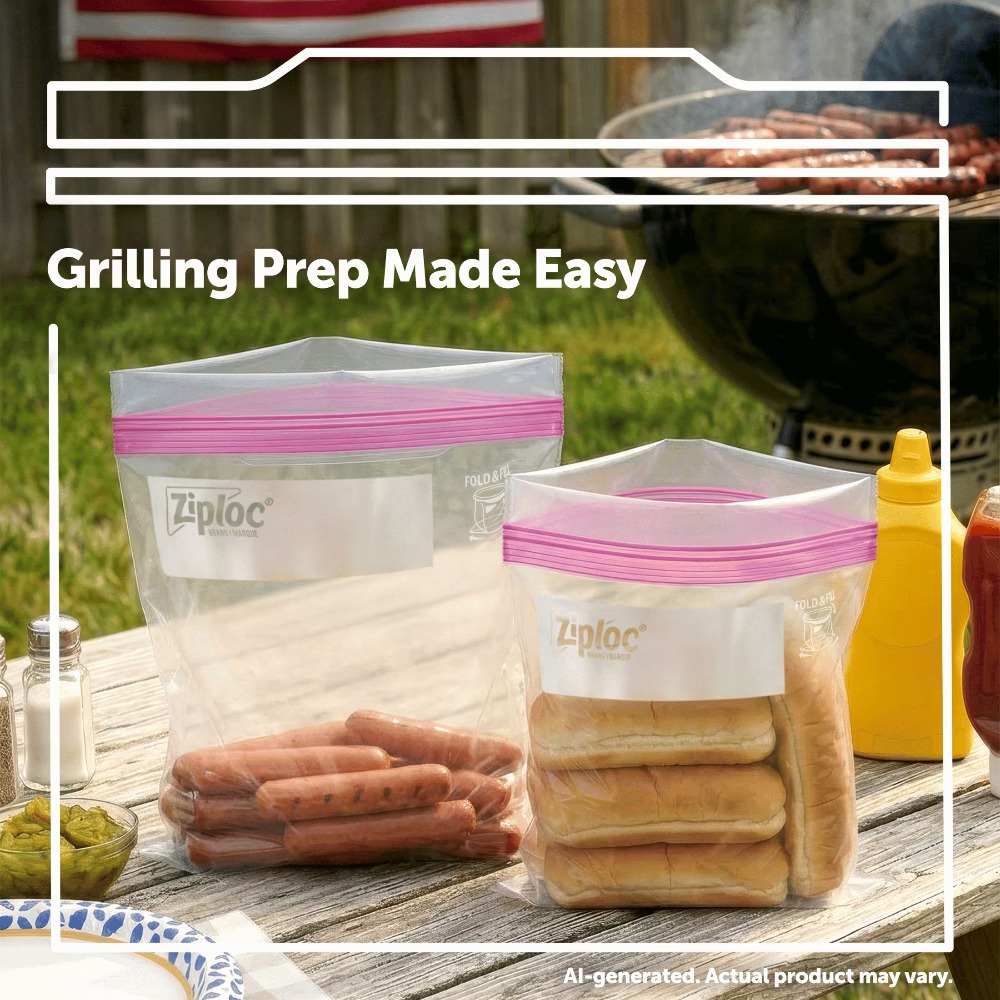 グリップ＆シールジッパー付き食品保存袋 ガロンサイズ 40枚 - Food Storage Zipper Bags のレビューと価格