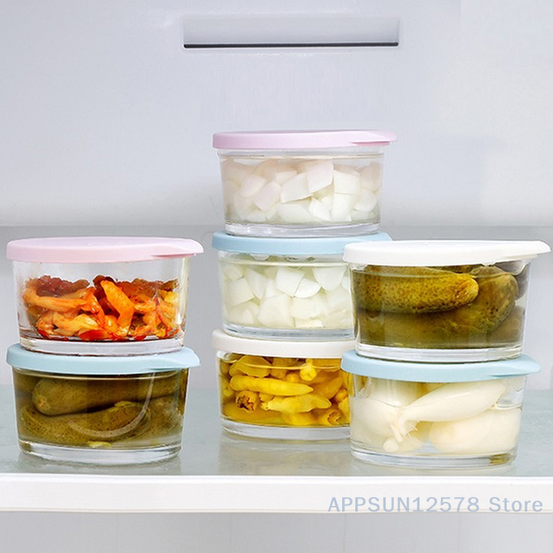 電子レンジ対応ラウンド食品保存容器高ホウケイ酸ガラスピクルス - Food Storage Glass Round のレビューと価格