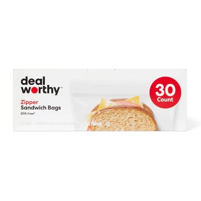 サンドイッチバッグ - 30枚入りパック 食品の保管に便利な - Food Storage Plastic Bag のレビューと価格