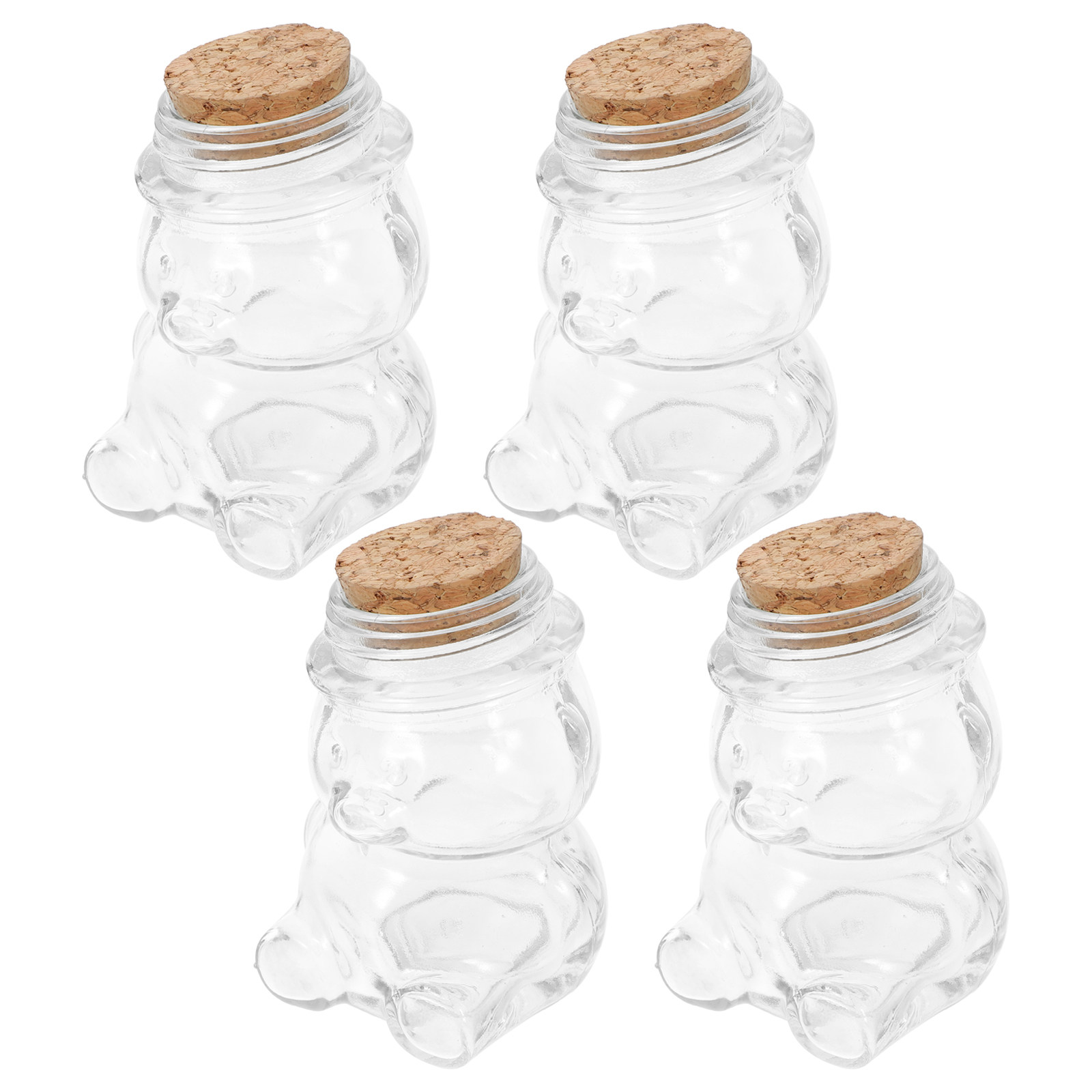 4個入りガラスキャンディジャーセット 透明な気密食品保存容器 - Food Storage Jar Glass のレビューと価格