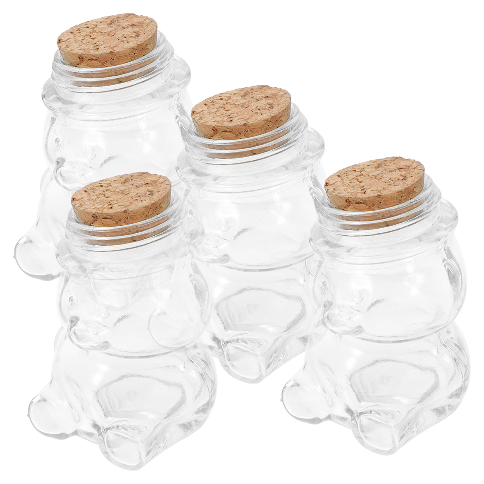 4個入りガラスキャンディジャーセット 透明な気密食品保存容器 - Food Storage Jar Glass のレビューと価格