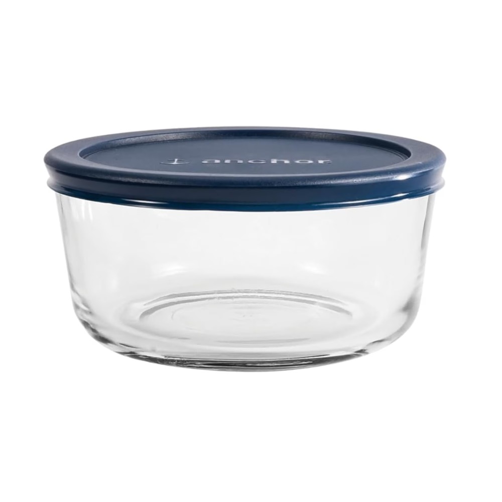 2個セット 丸型ガラス製食品保存容器 気密蓋付き 4カップ容 - Food Storage Glass Round のレビューと価格