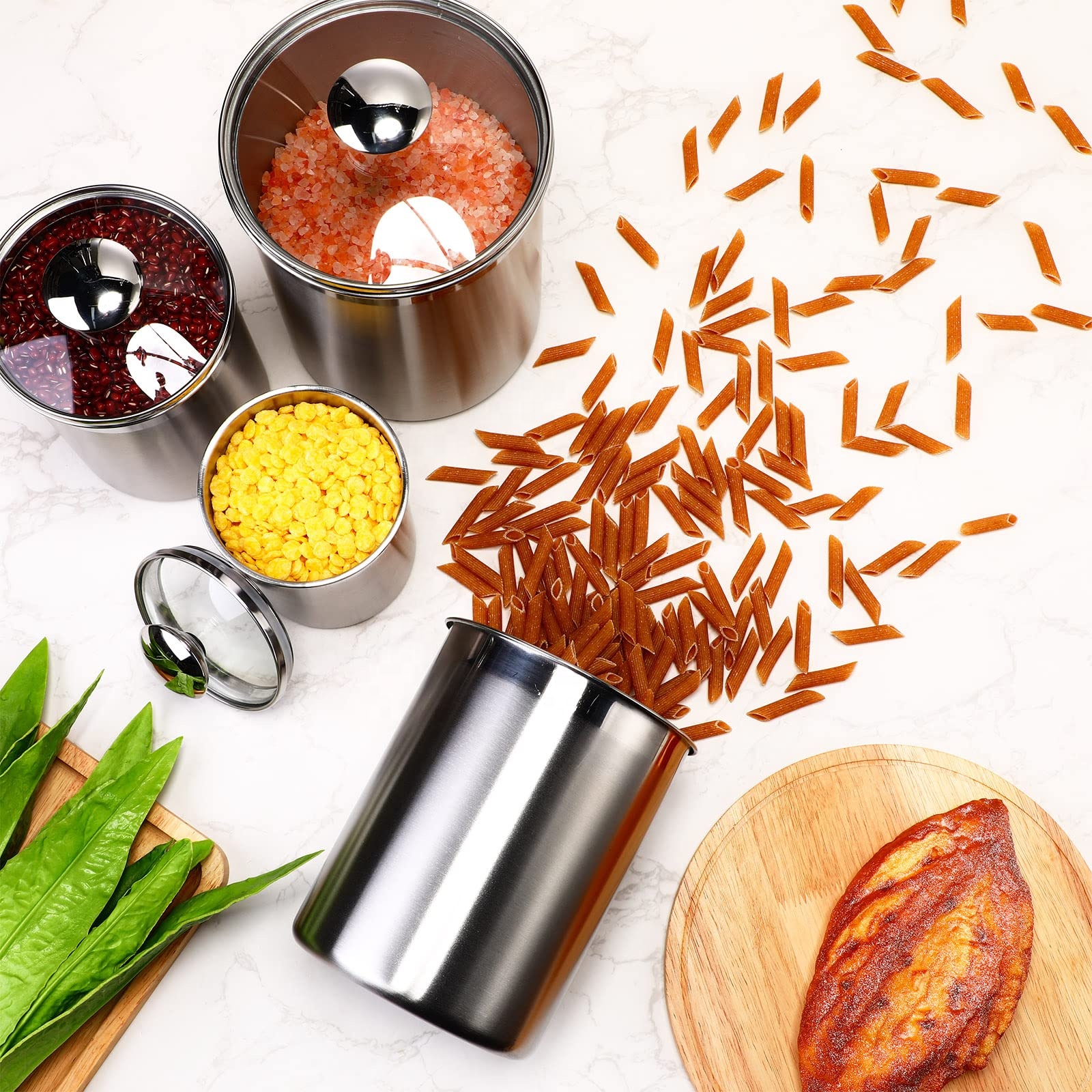 食品保存容器 茶葉 コーヒー 砂糖 小麦粉 密閉 キッチン  - Food Storage Canister のレビューと価格