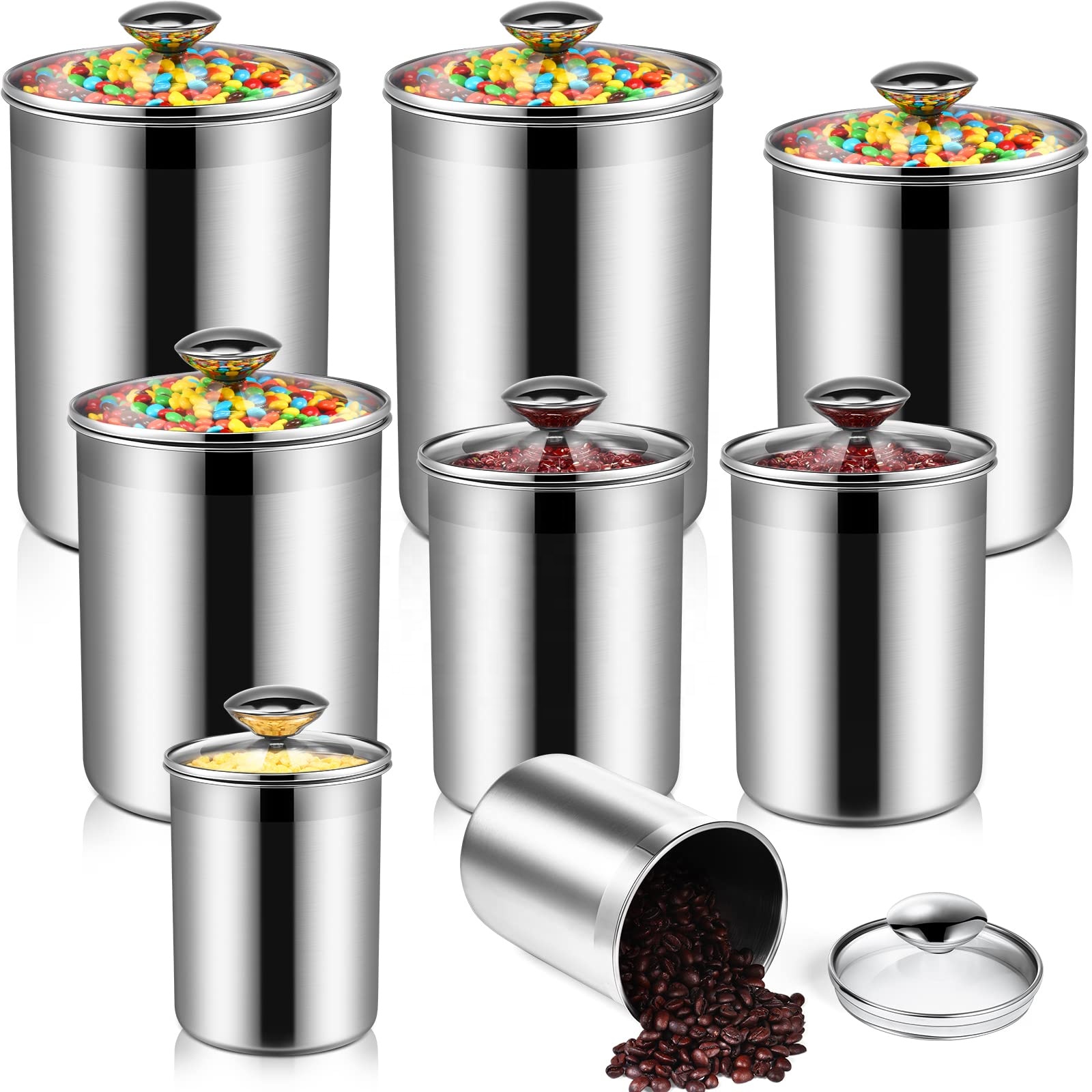 食品保存容器 茶葉 コーヒー 砂糖 小麦粉 密閉 キッチン  - Food Storage Canister のレビューと価格
