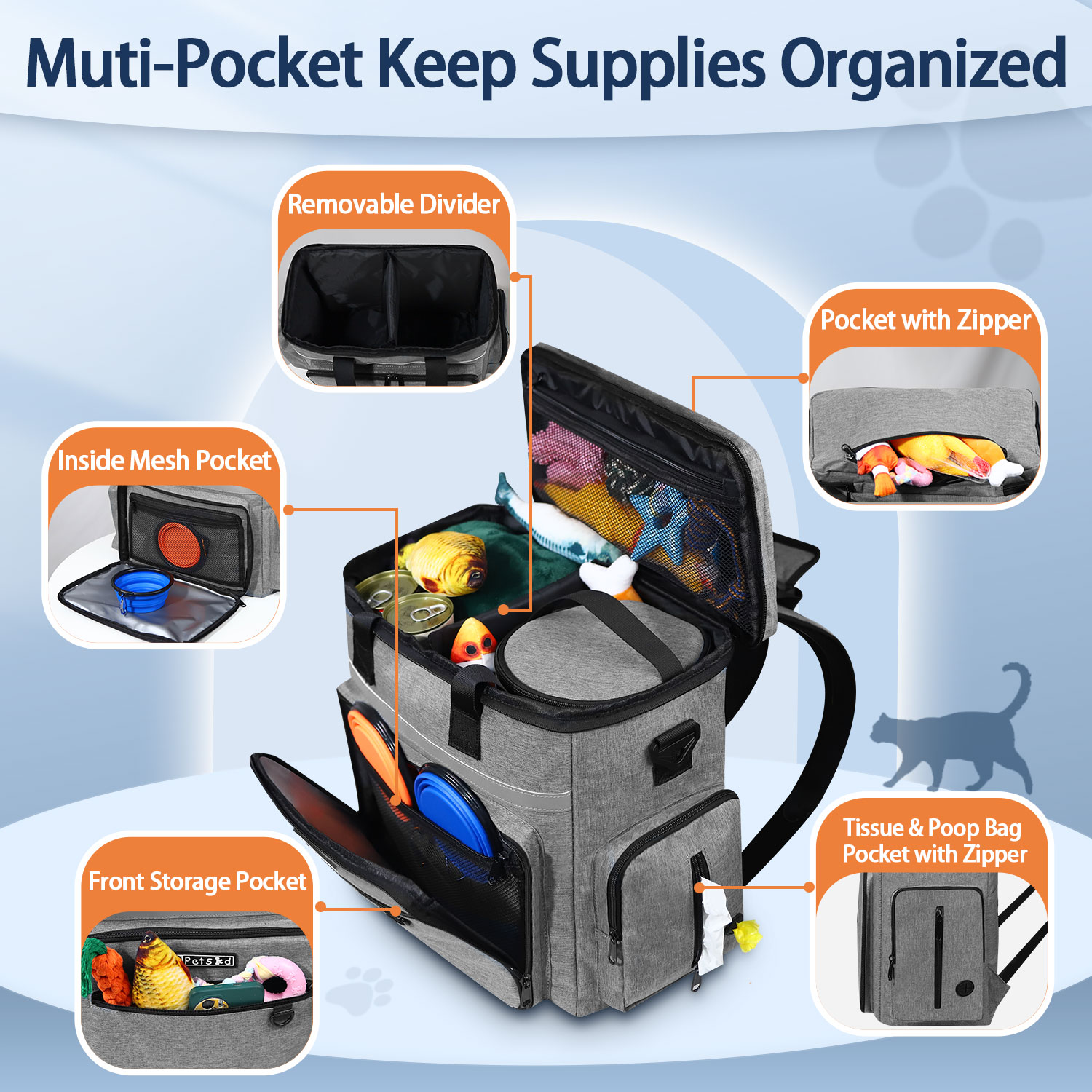 Petskd-ボウルセット付き屋外ドッグオーガナイザーバッグ - Food Storage Zipper Bags のレビューと価格