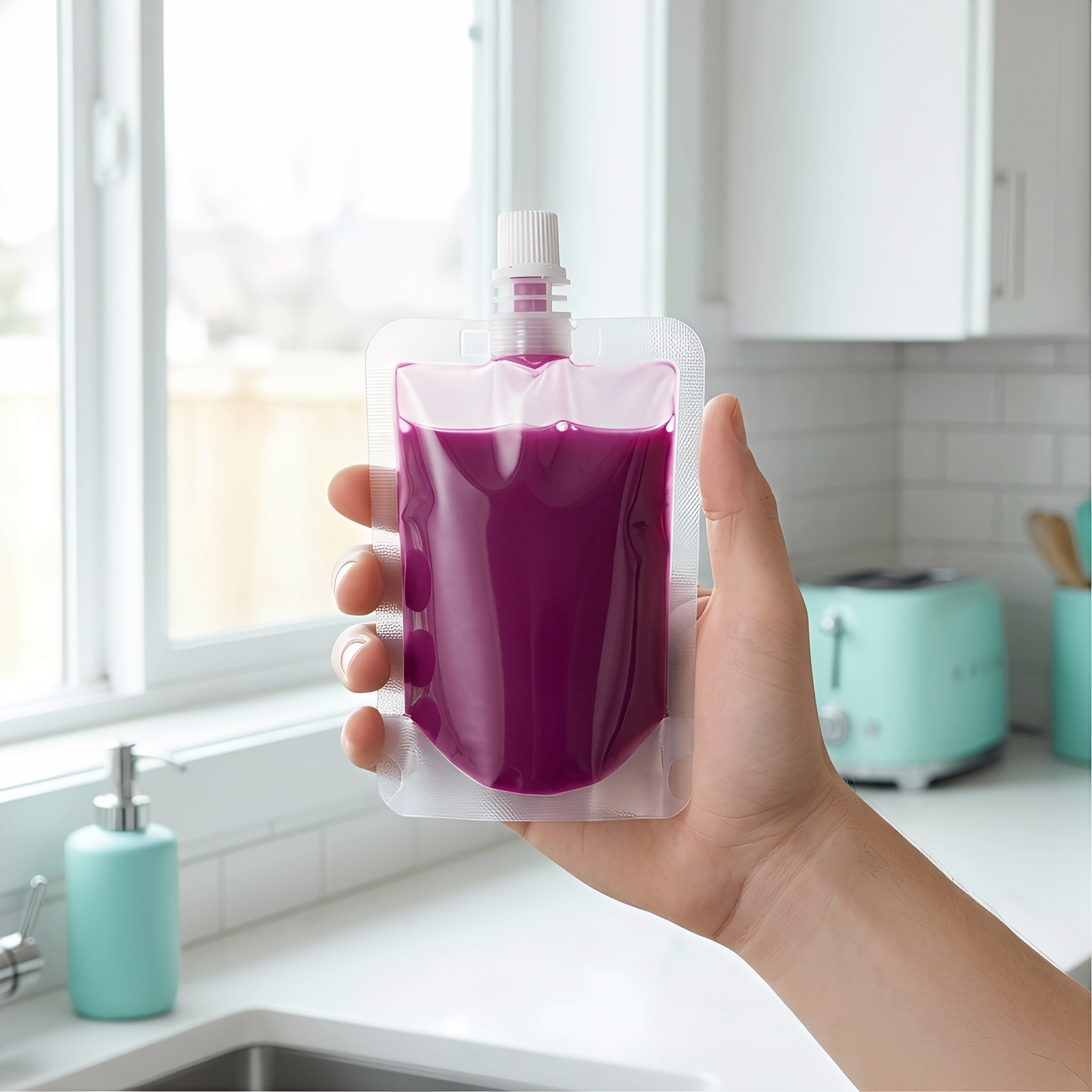50個入り透明ジュースパウチ（スパウト付き）10.14オンス - Food Storage Plastic Bag のレビューと価格