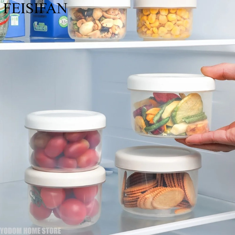 持ち運び可能な丸型プラスチック製食品保存容器（蓋付き）、キッ - Food Storage Box Plastic のレビューと価格