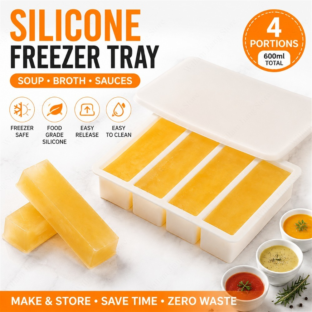 耐久性のあるシリコン製冷凍トレイ（蓋付き）、積み重ね可能な食 - Food Storage Silicone のレビューと価格