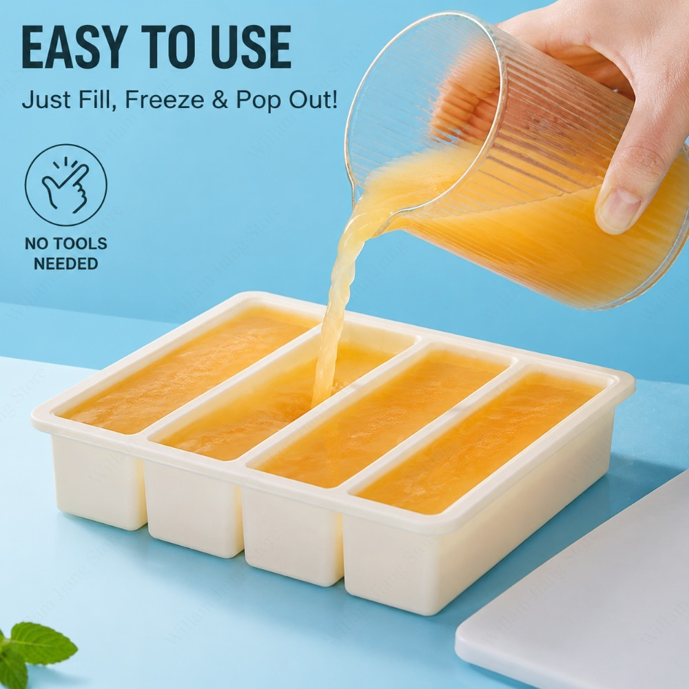 耐久性のあるシリコン製冷凍トレイ（蓋付き）、積み重ね可能な食 - Food Storage Silicone のレビューと価格