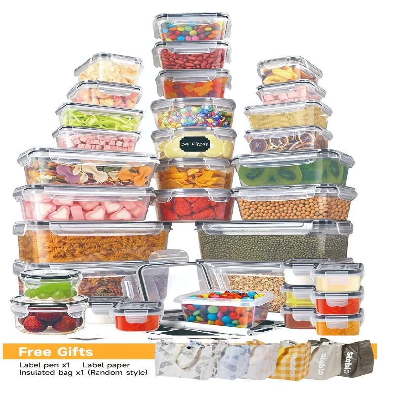 48個入り BPAフリー食品保存容器セット – キッチン、パ - Food Storage Canister のレビューと価格