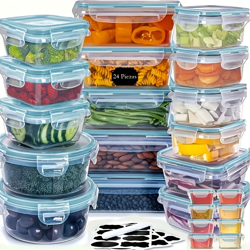 48個入り BPAフリー食品保存容器セット – キッチン、パ - Food Storage Canister のレビューと価格
