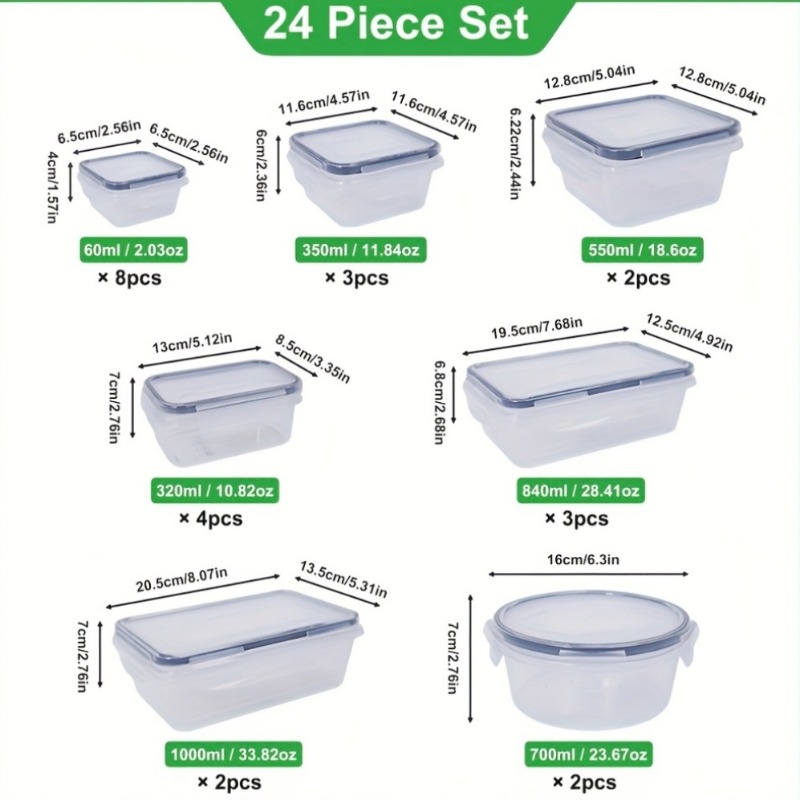 48個入り BPAフリー食品保存容器セット – キッチン、パ - Food Storage Canister のレビューと価格