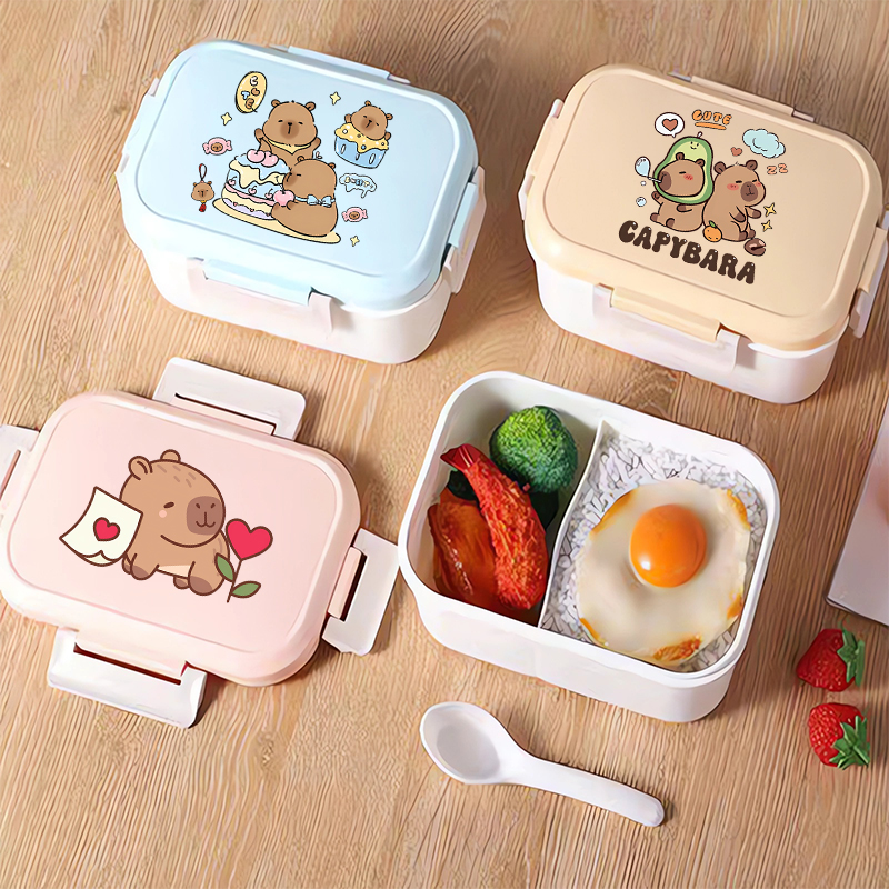 カピバラ弁当箱　漫画風プリントランチボックス　子供用　男の子 - Food Storage In The Kitchen のレビューと価格