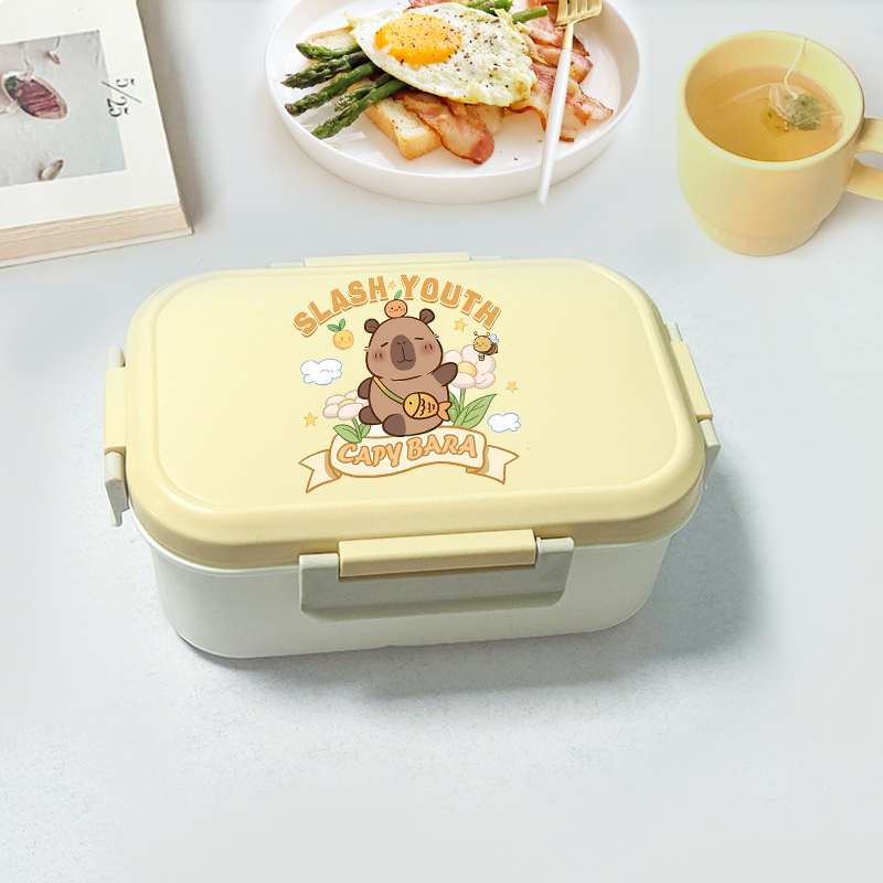 カピバラ弁当箱　漫画風プリントランチボックス　子供用　男の子 - Food Storage In The Kitchen のレビューと価格
