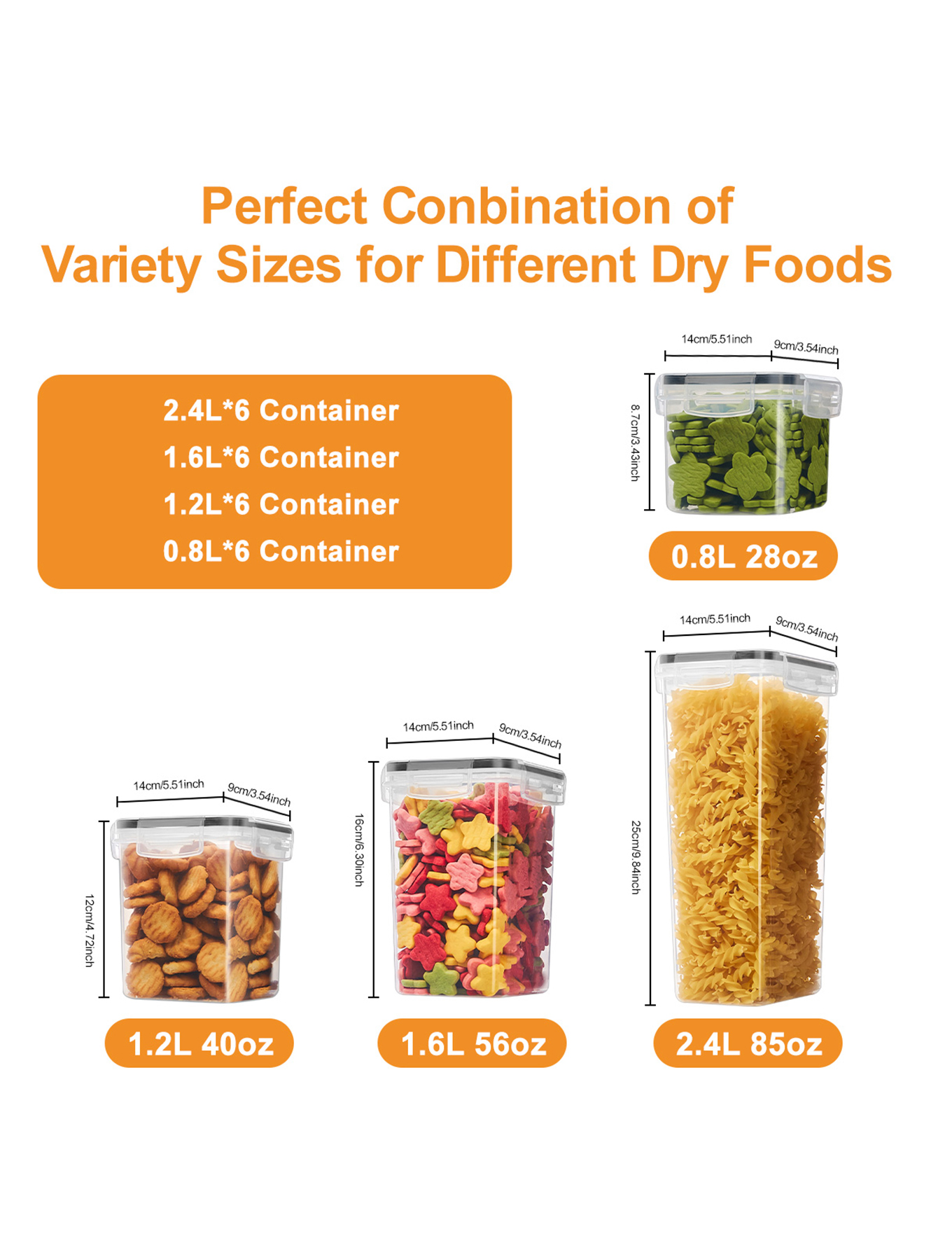 48個入り、蓋付き密封食品保存容器、プラスチック製キッチンパ - Food Storage Canister のレビューと価格