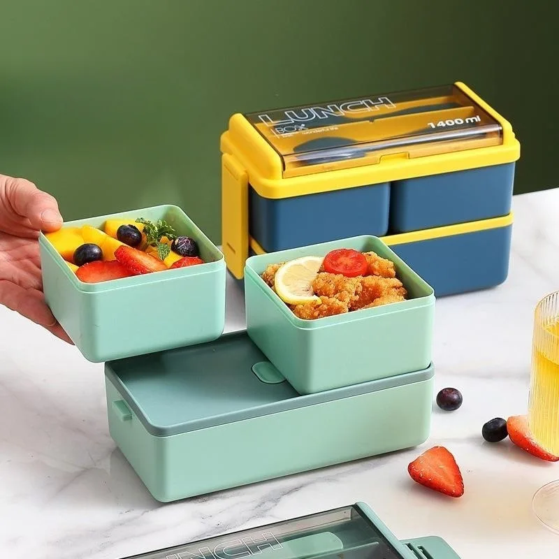 子供用携帯ランチボックス、フォークとスプーン付き、プラスチッ - Food Storage Plastic Bag のレビューと価格