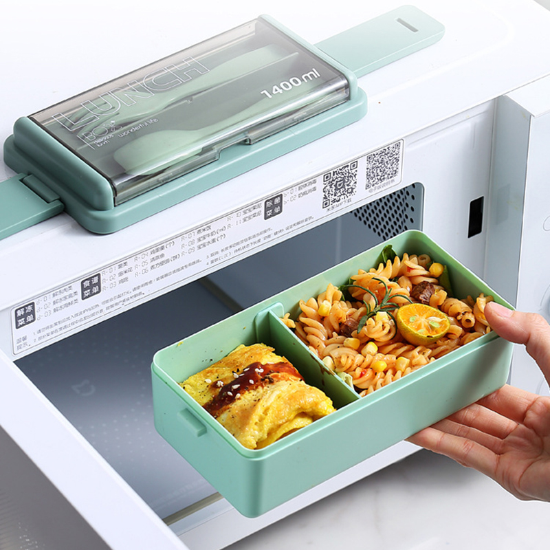 子供用携帯ランチボックス、フォークとスプーン付き、プラスチッ - Food Storage Plastic Bag のレビューと価格