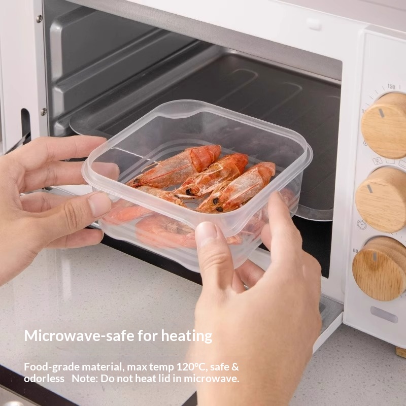 2000ml冷蔵庫用冷凍肉鮮度保持ボックス、耐冷プラスチック - Food Storage Box Plastic のレビューと価格