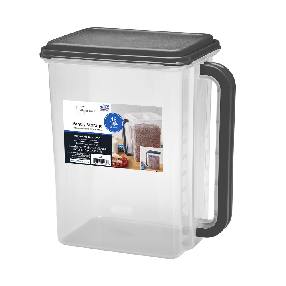 大容量プラスチック食品保存容器 蓋とハンドル付き 46カップ - Food Storage Canister のレビューと価格