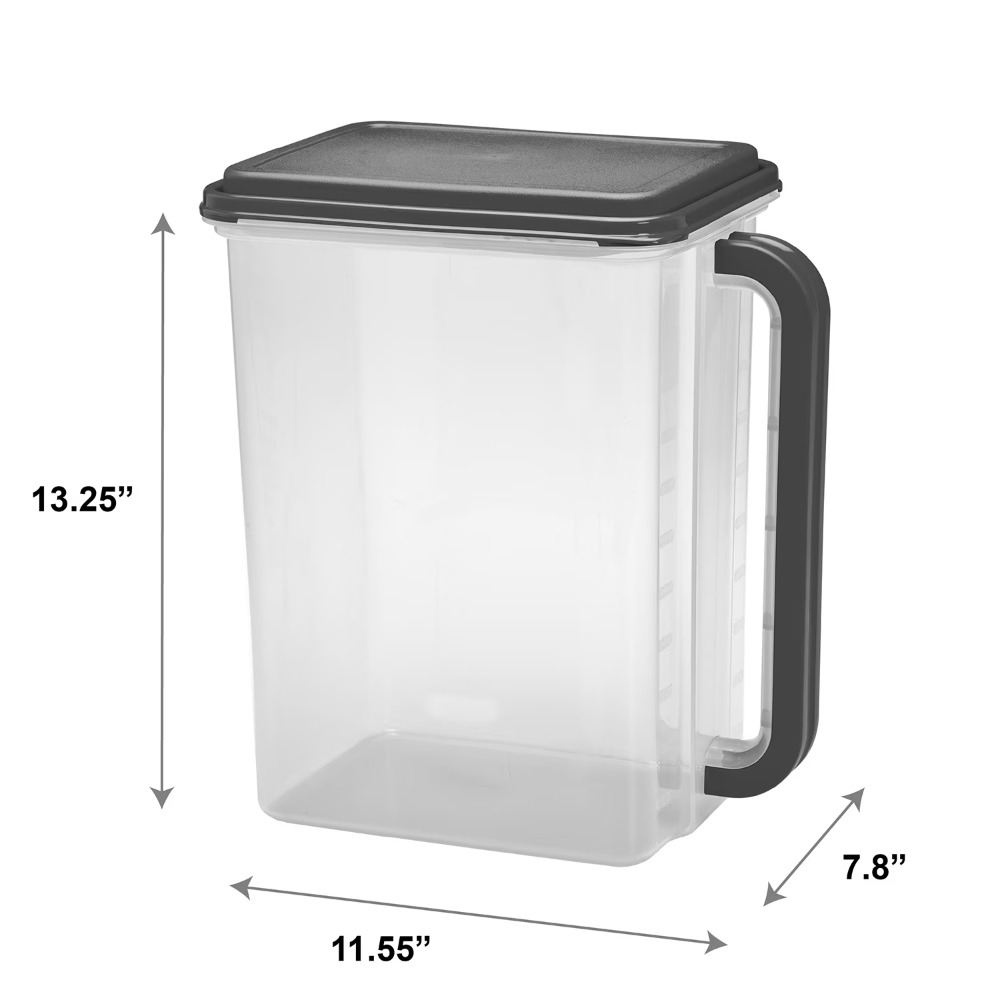 大容量プラスチック食品保存容器 蓋とハンドル付き 46カップ - Food Storage Canister のレビューと価格