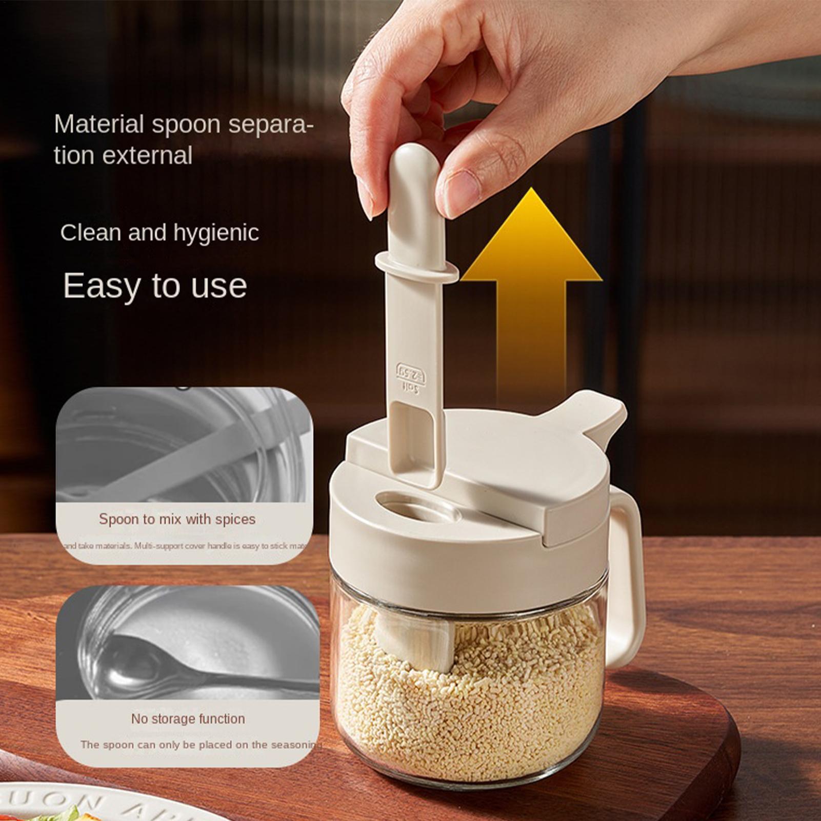調味料入れ 漏れ防止塩入れ スプーン付き キッチン調味料入れ - Food Storage Canister のレビューと価格