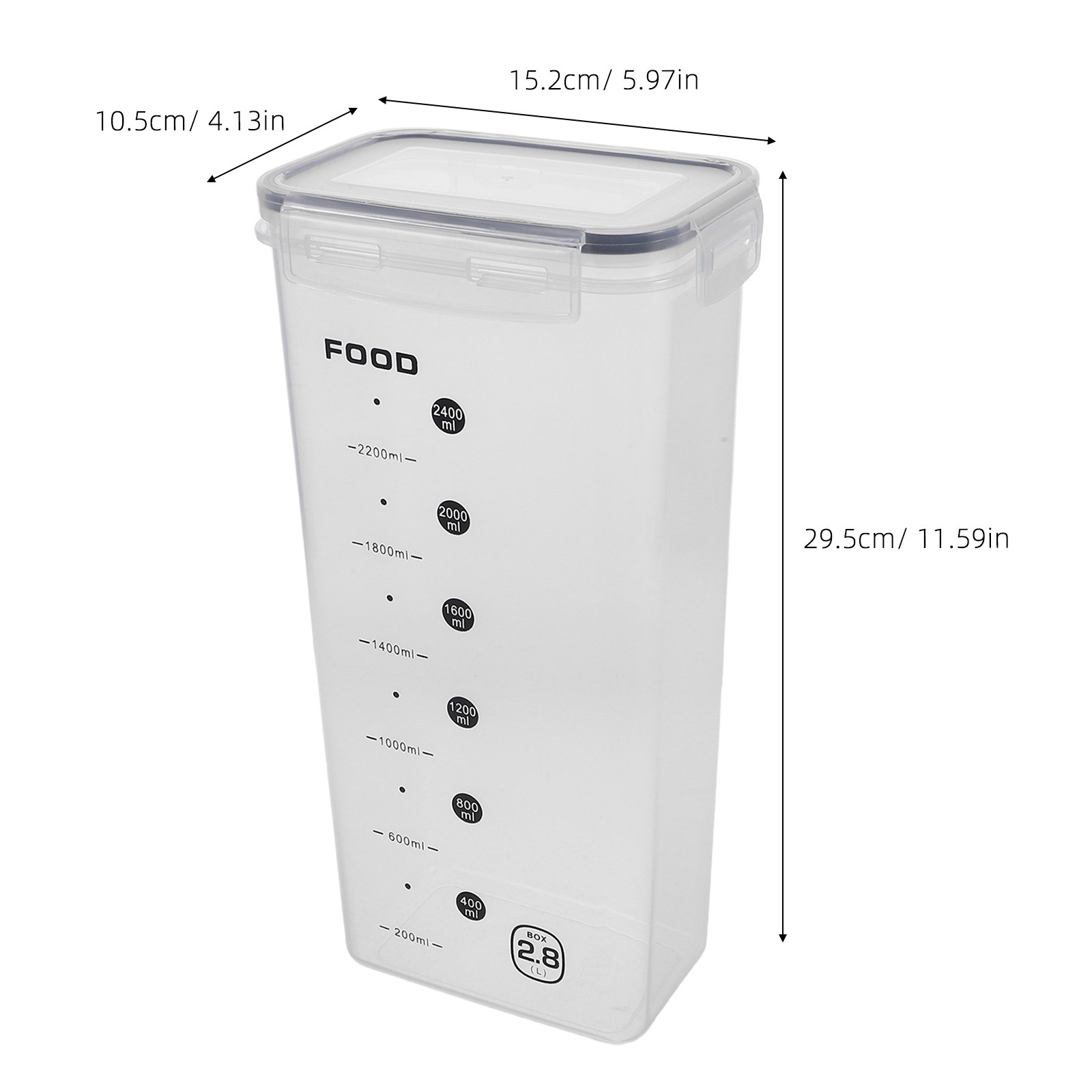2個入り穀物保存容器 密閉型 透明 大容量 キッチン収納容器 - Food Storage Canister のレビューと価格