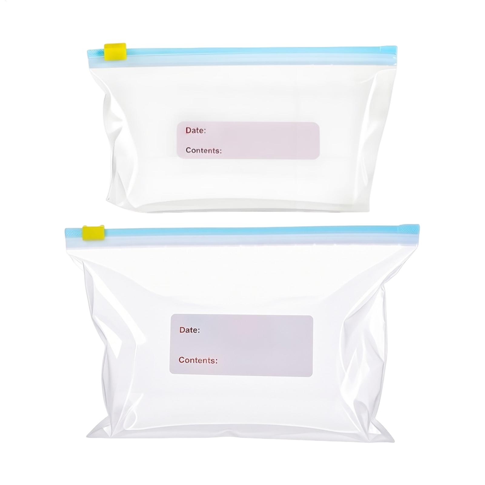 食品保存袋 15 個 食品グレードの保存容器 漏れ防止容器  - Food Storage Zipper Bags のレビューと価格