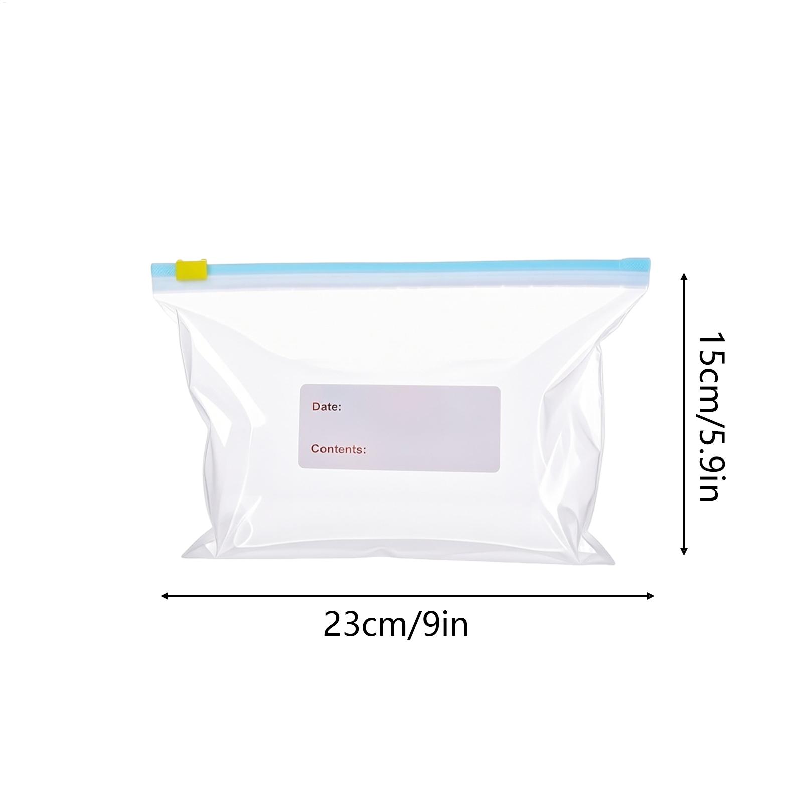 食品保存袋 15 個 食品グレードの保存容器 漏れ防止容器  - Food Storage Zipper Bags のレビューと価格