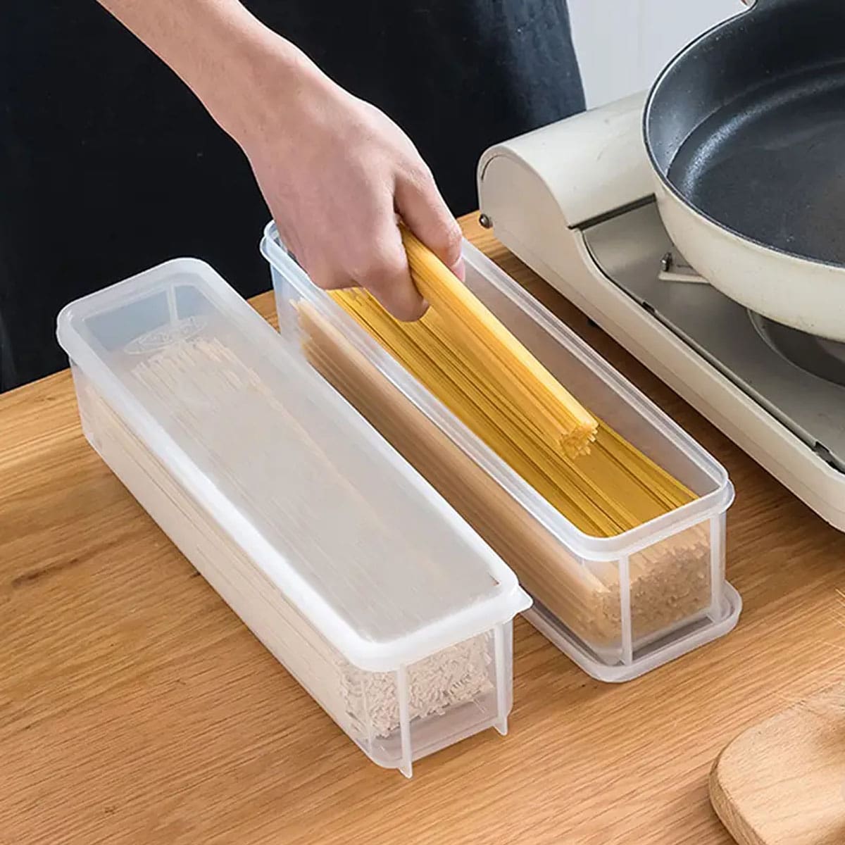 1つのプラスチック製透明収納ボックス、蓋付き冷蔵庫用食品保存 - Food Storage Box Plastic のレビューと価格