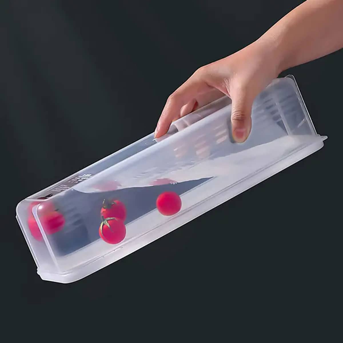 1つのプラスチック製透明収納ボックス、蓋付き冷蔵庫用食品保存 - Food Storage Box Plastic のレビューと価格